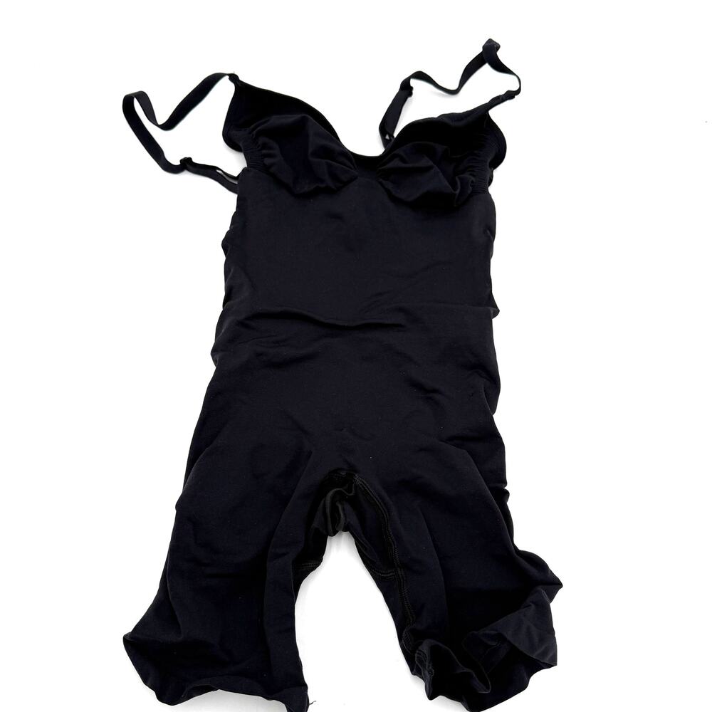 Skims Seamless Sculpting Mid Thigh Bodysuit Black Onyx Size XL